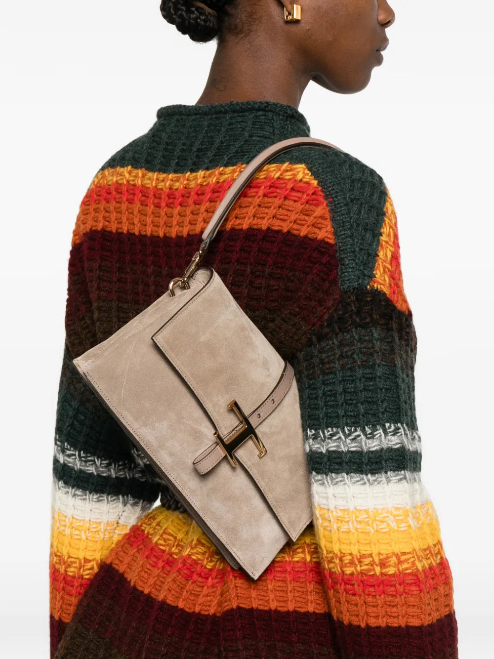 Tods Mini T Timeless Flap Shoulder Bag — Same as shown — Size One Size — Side View