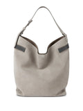 Brunello Cucinelli Monili Detail Suede Tote Bag — Same as shown — Size One Size — Front View