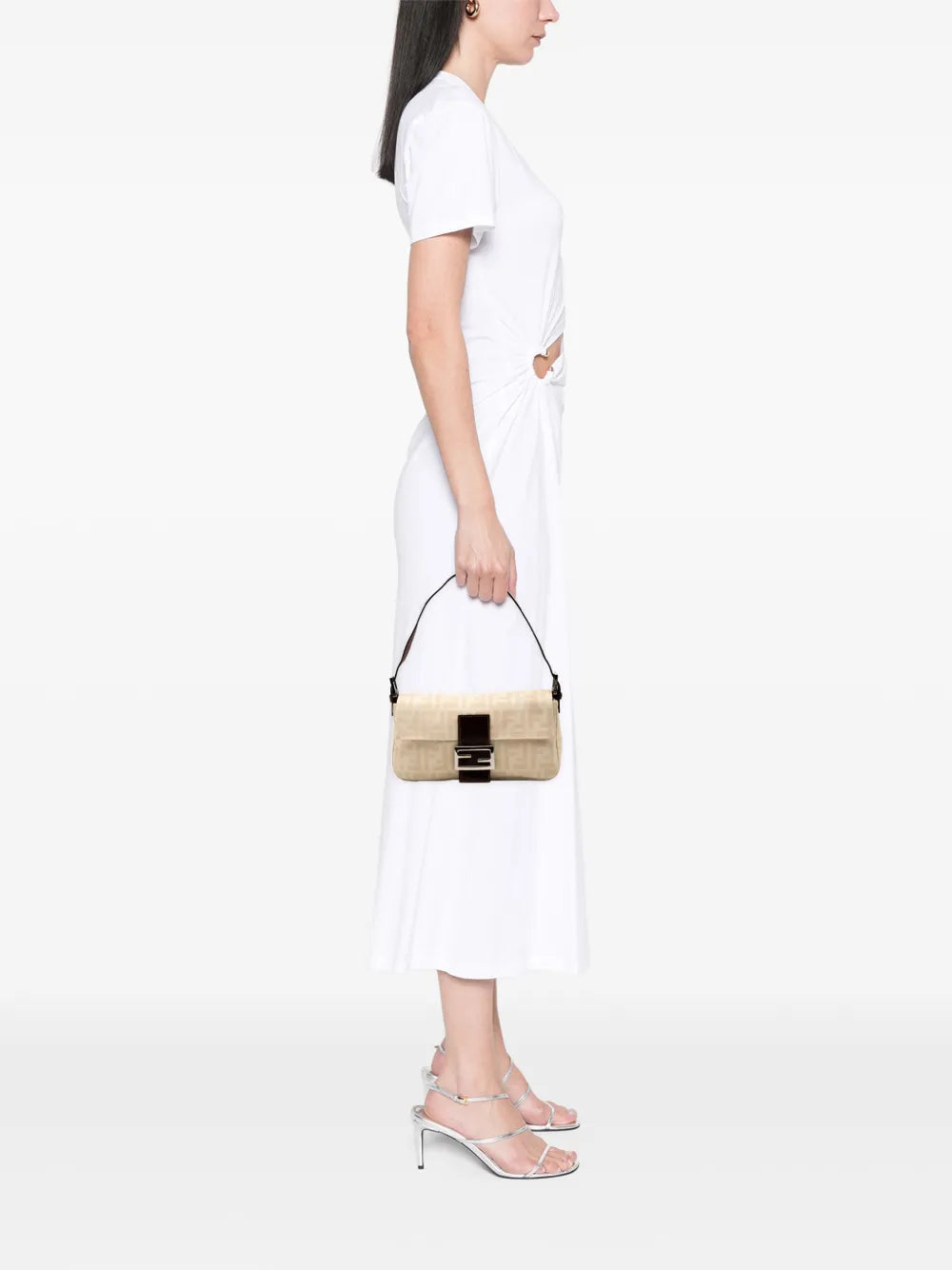 Fendi Pre Owned 2000 2010 Zucca Canvas Baguette Shoulder Bag — Same as shown — Size One Size — Side View