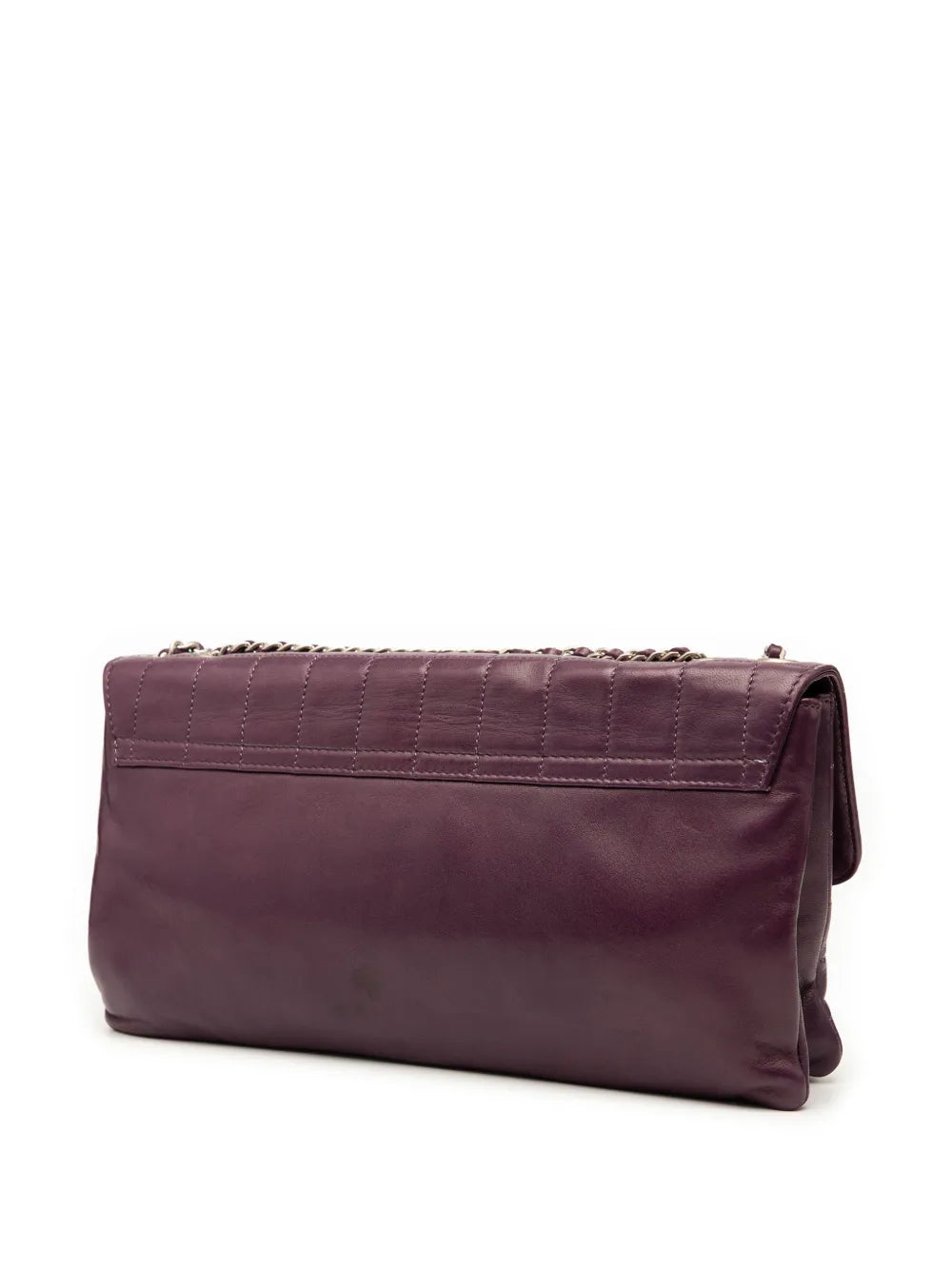 Chanel Pre Owned 2000 2002 Reissue 255 Chocolate Bar Lambskin Accordion Flap Shoulder Bag — Same as shown — Size One Size — Back View