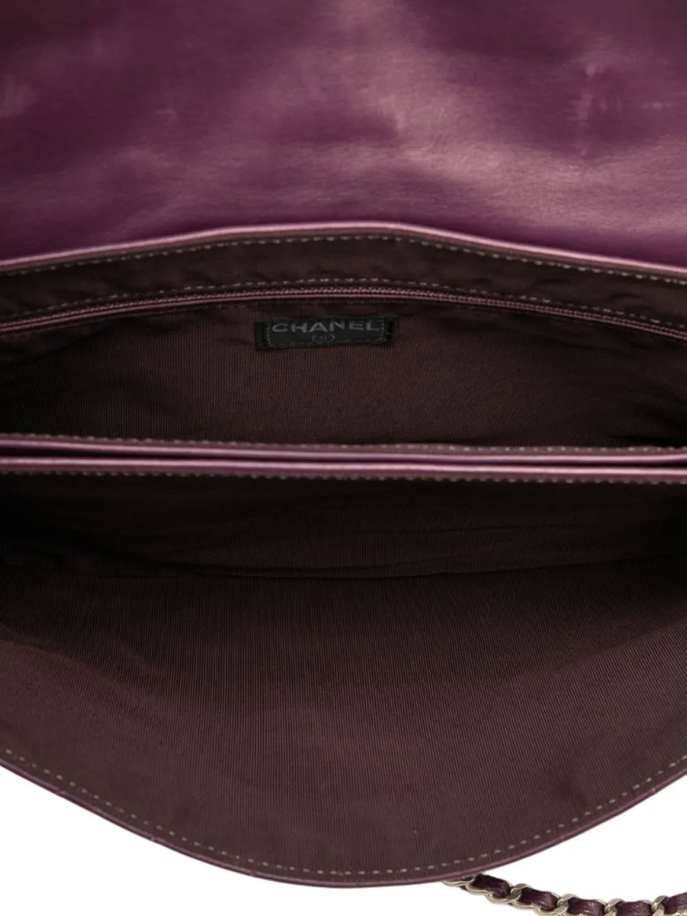 Chanel Pre Owned 2000 2002 Reissue 255 Chocolate Bar Lambskin Accordion Flap Shoulder Bag — Same as shown — Size One Size — Detail View