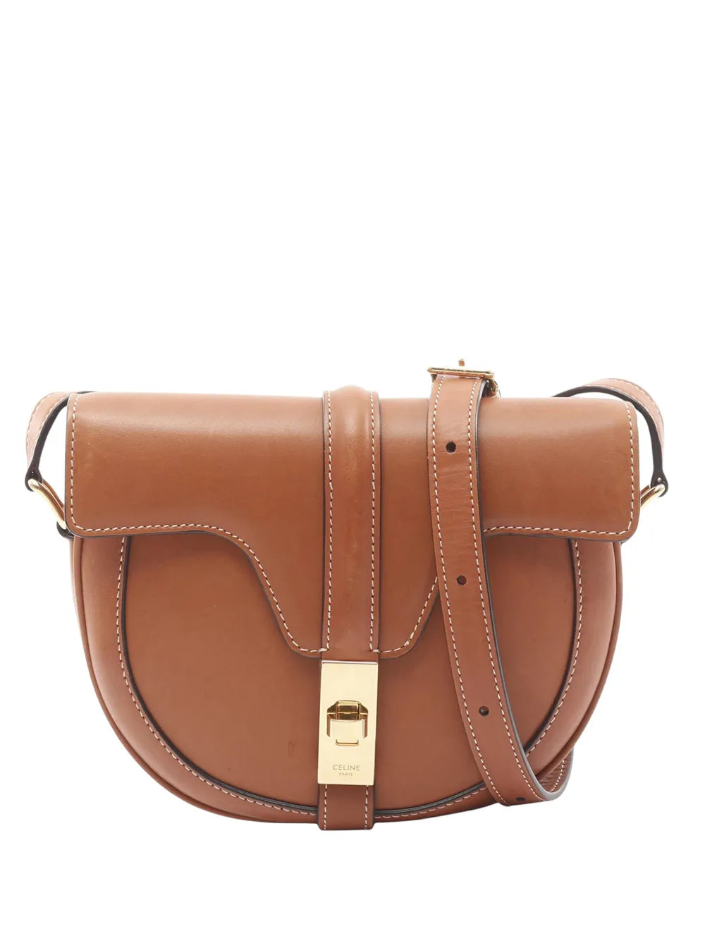Celine Pre Owned 2021 2025 Small Calfskin Besace 16 Shoulder Bag — Same as shown — Size One Size — Front View