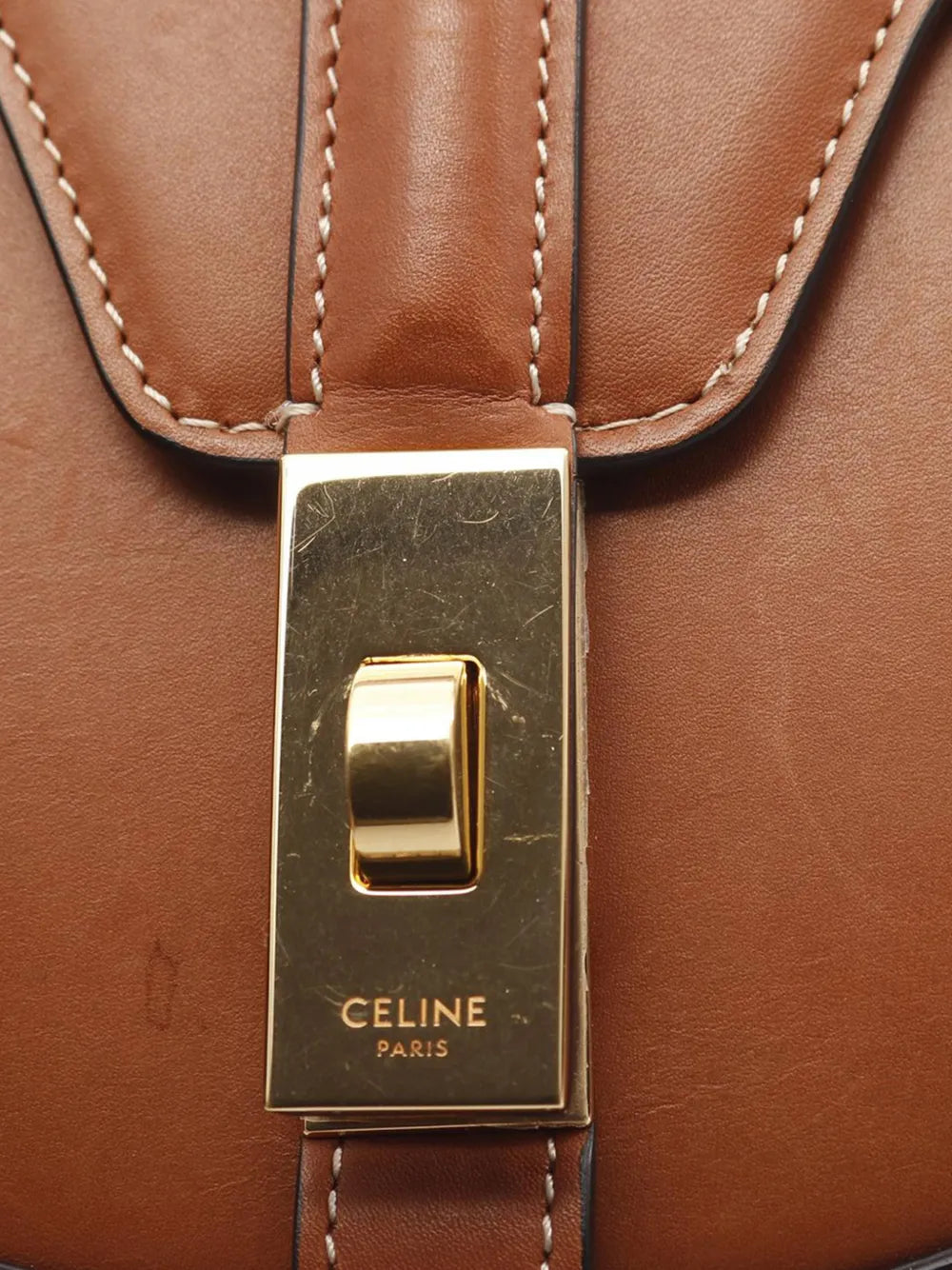 Celine Pre Owned 2021 2025 Small Calfskin Besace 16 Shoulder Bag — Same as shown — Size One Size — Side View
