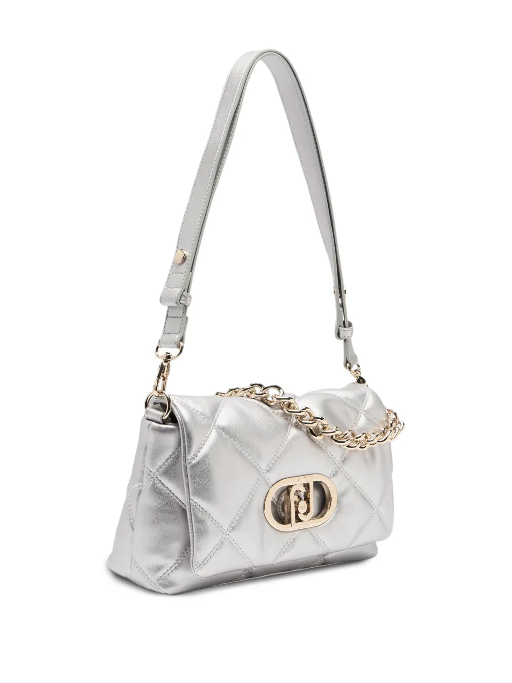 Liu Jo Lapuffy Medium Quilted Logo Shoulder Bag — Same as shown — Size One Size — Side View