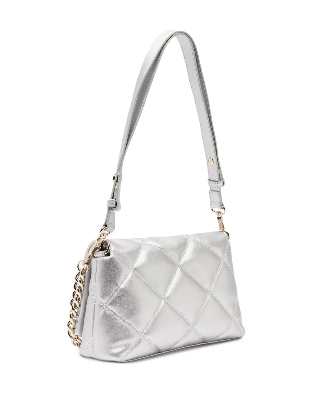 Liu Jo Lapuffy Medium Quilted Logo Shoulder Bag — Same as shown — Size One Size — Back View