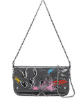 Zadigvoltaire X Humberto Cruz Rock Humberto Graffiti Shoulder Bag — Same as shown — Size One Size — Front View