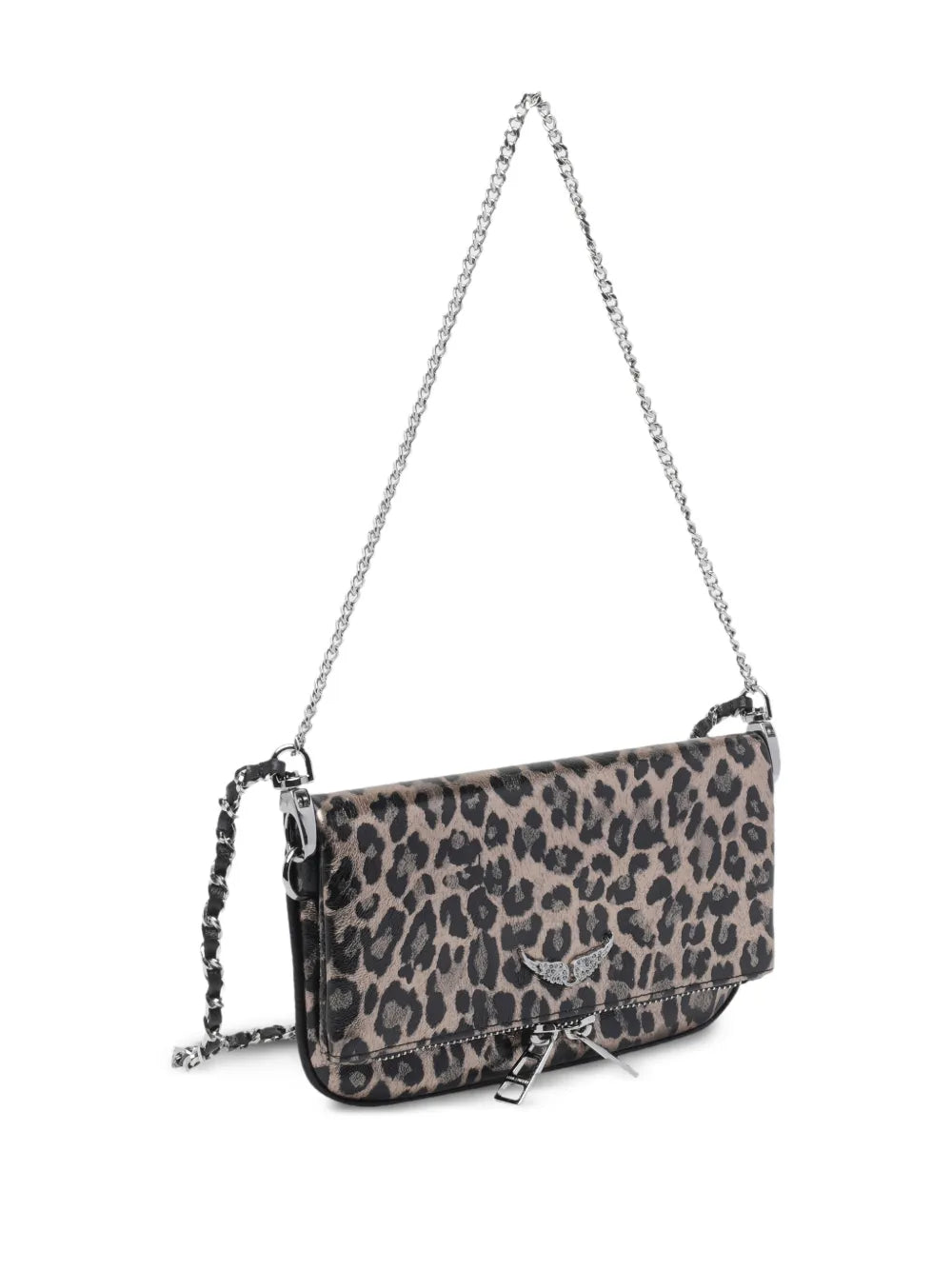 Zadigvoltaire Nano Rock Leopard Effect Shoulder Bag — Same as shown — Size One Size — Back View
