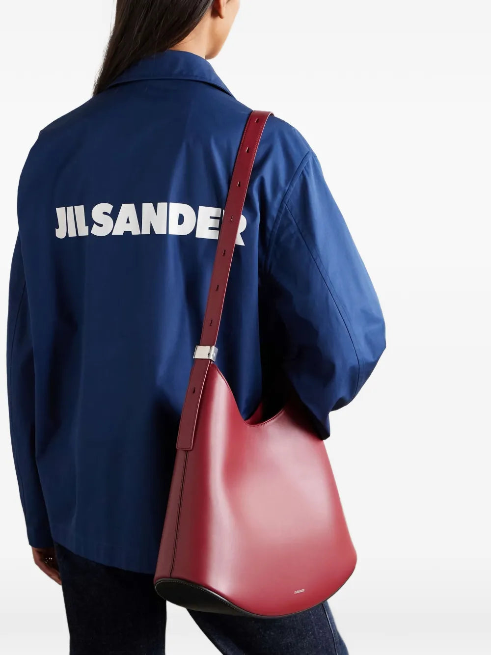 Jil Sander Eldorado Leather Shoulder Bag — Same as shown — Size One Size — Side View
