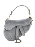 Christian Dior Pre Owned Saddle Handbag Velvet With Crystals Mini Shoulder Bag — Same as shown — Size One Size — Front View