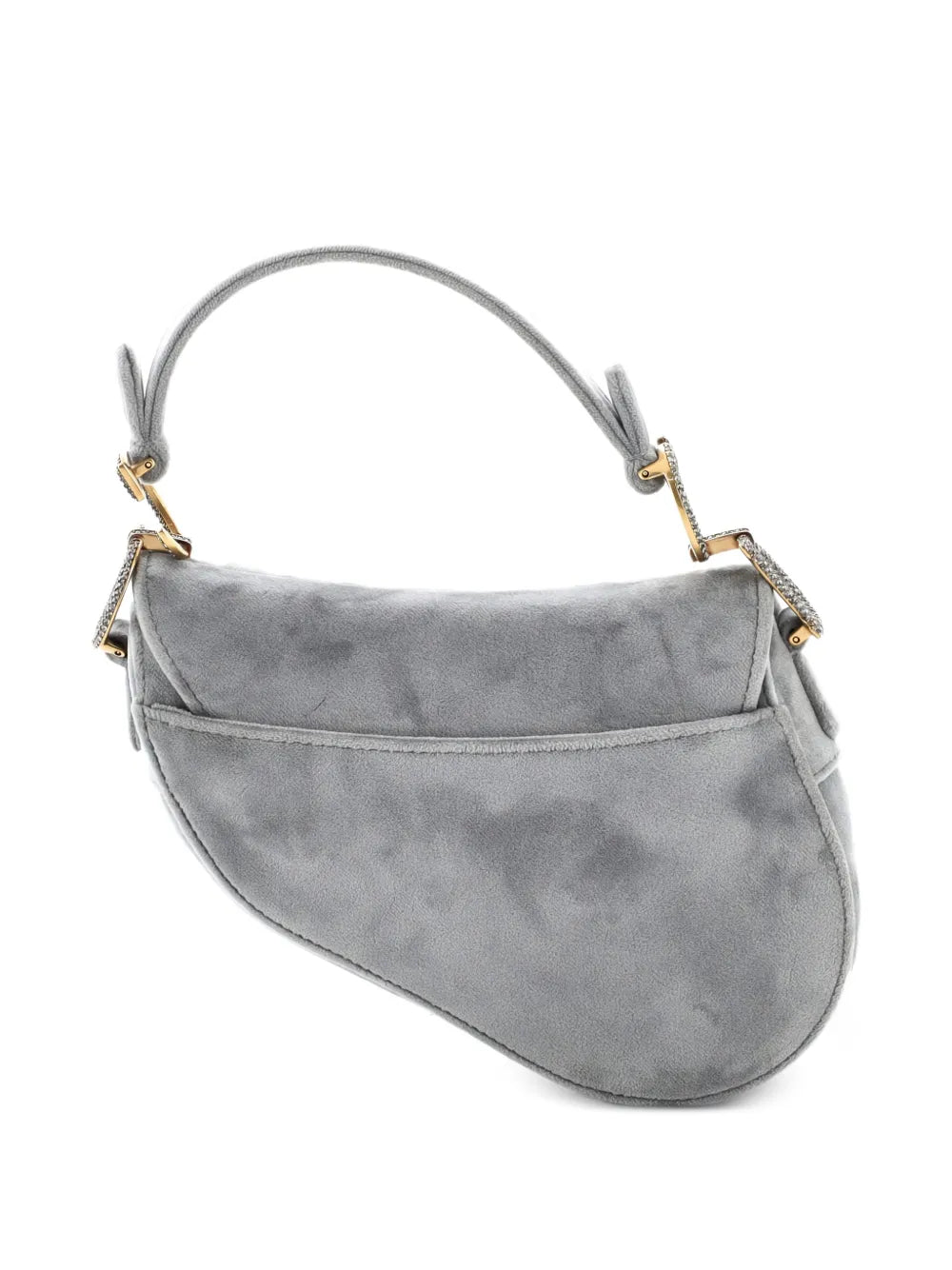 Christian Dior Pre Owned Saddle Handbag Velvet With Crystals Mini Shoulder Bag — Same as shown — Size One Size — Side View