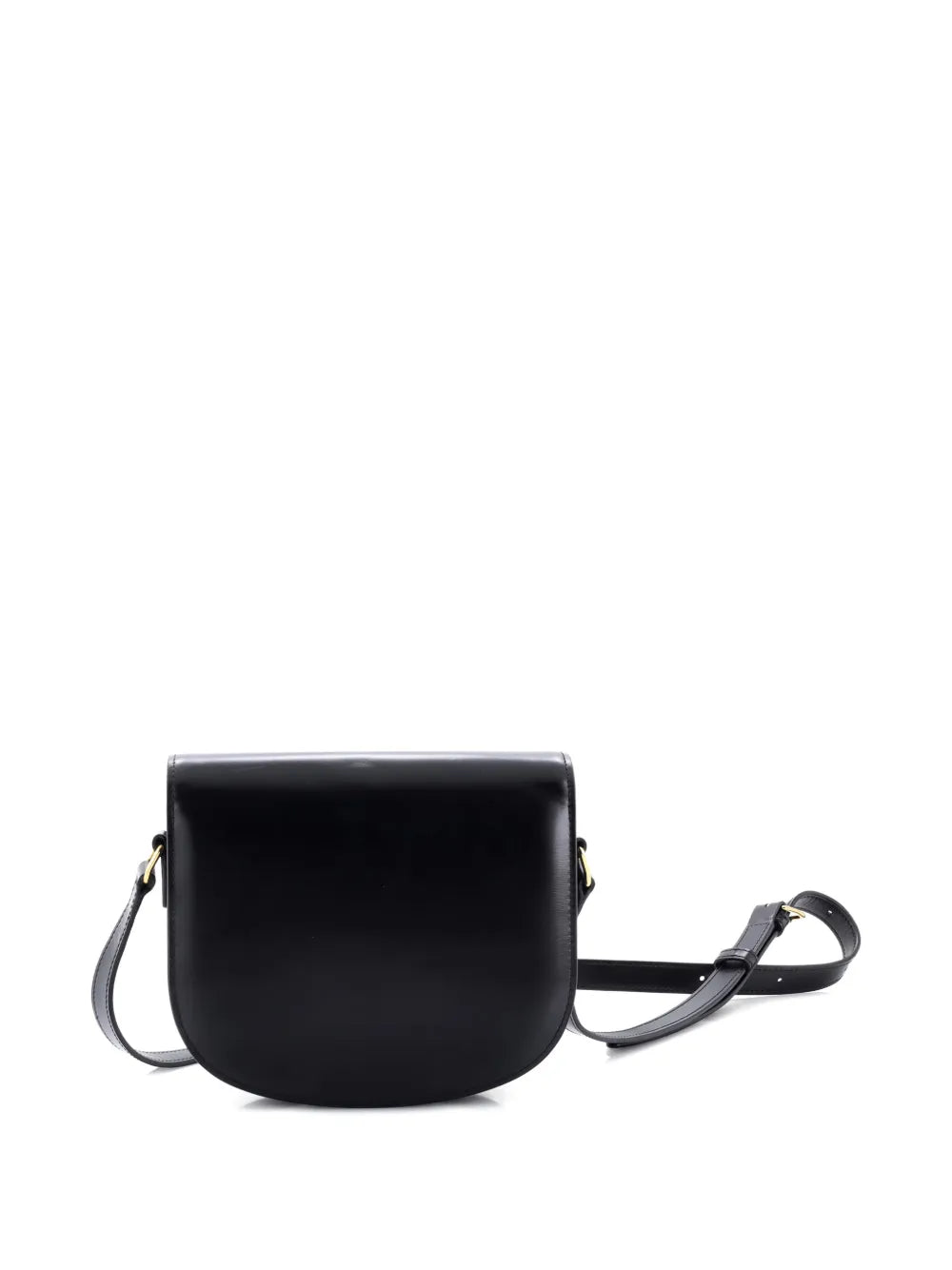 Celine Pre Owned Triomphe Besace Clea Flap Bag Leather Shoulder Bag — Same as shown — Size One Size — Side View