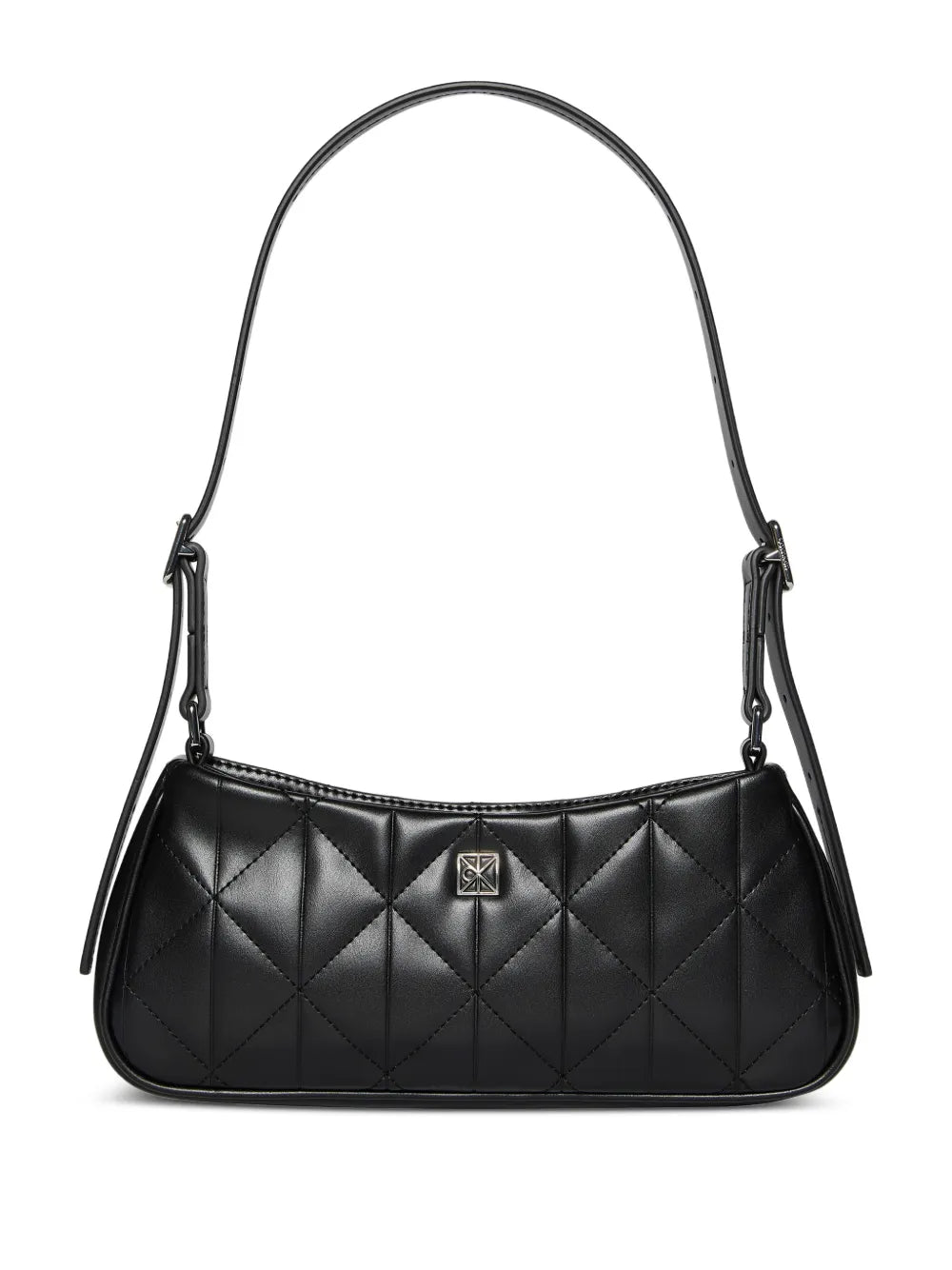 Calvin Klein Quilted Logo Plaque Shoulder Bag — Same as shown — Size One Size — Front View