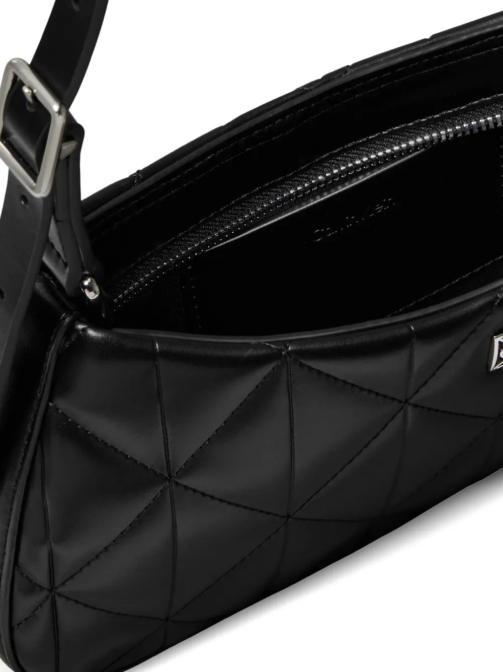 Calvin Klein Quilted Logo Plaque Shoulder Bag — Same as shown — Size One Size — Back View