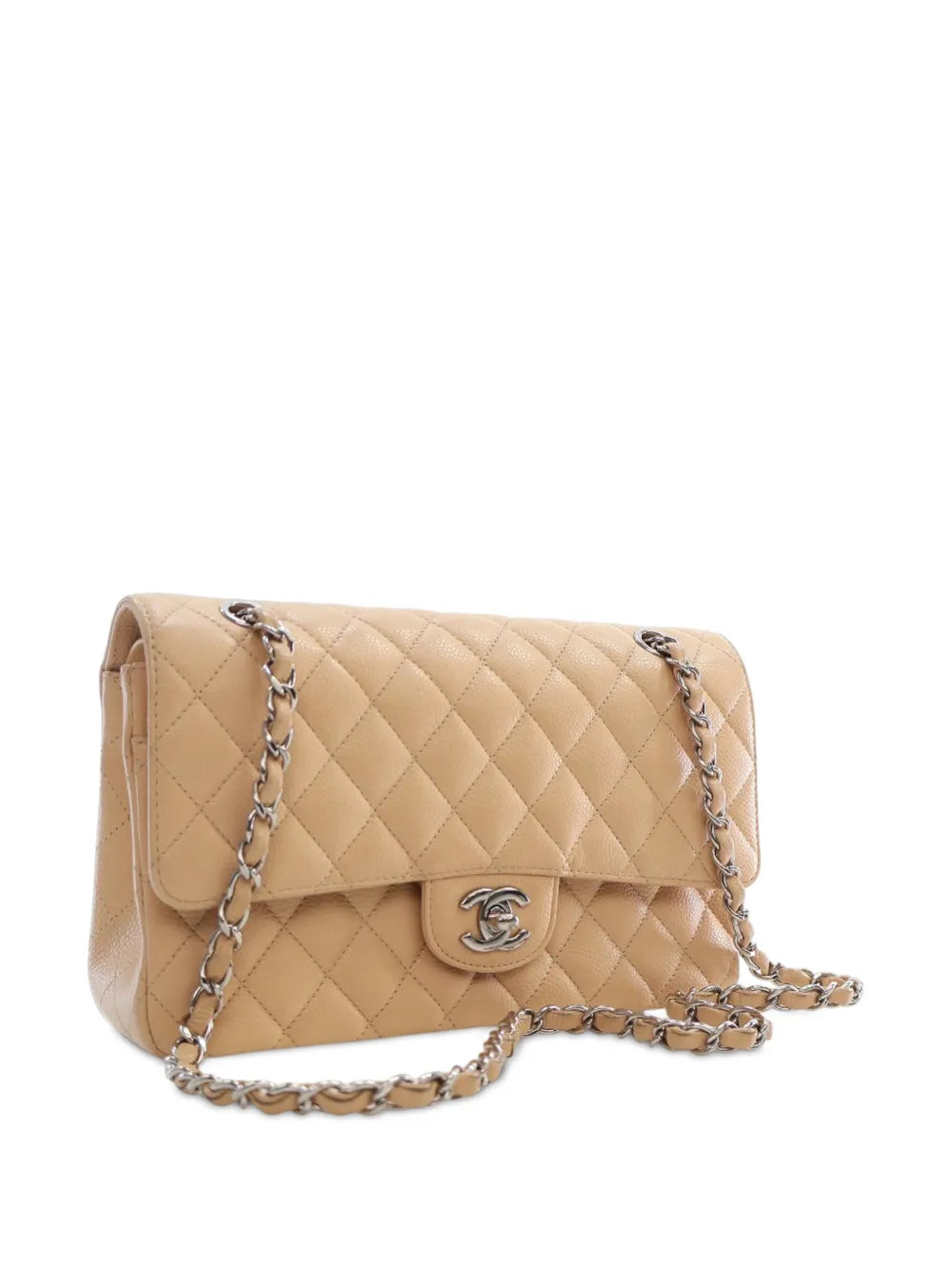 Chanel Pre Owned 2010 2011 Medium Classic Caviar Double Flap Shoulder Bag — Same as shown — Size One Size — Back View