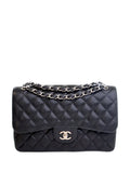 Chanel Pre Owned 2014 Jumbo Classic Caviar Double Flap Shoulder Bag — Same as shown — Size One Size — Front View