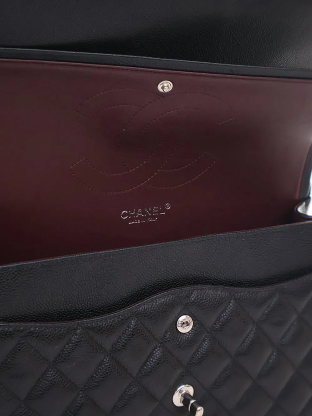 Chanel Pre Owned 2014 Jumbo Classic Caviar Double Flap Shoulder Bag — Same as shown — Size One Size — Lifestyle View