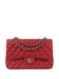 Chanel Pre Owned 2012 2013 Jumbo Classic Lambskin Double Flap Shoulder Bag — Same as shown — Size One Size — Front View