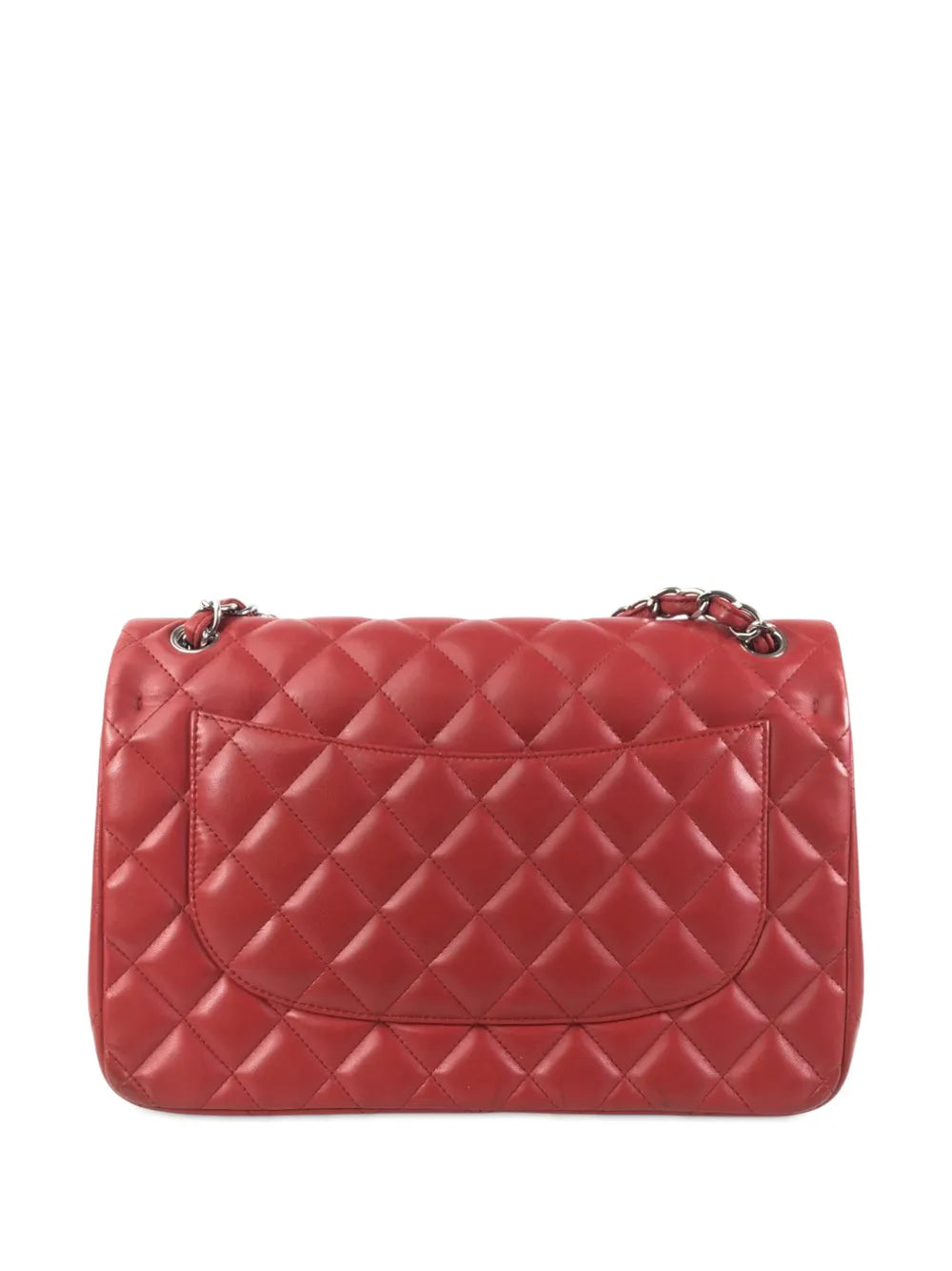 Chanel Pre Owned 2012 2013 Jumbo Classic Lambskin Double Flap Shoulder Bag — Same as shown — Size One Size — Top View