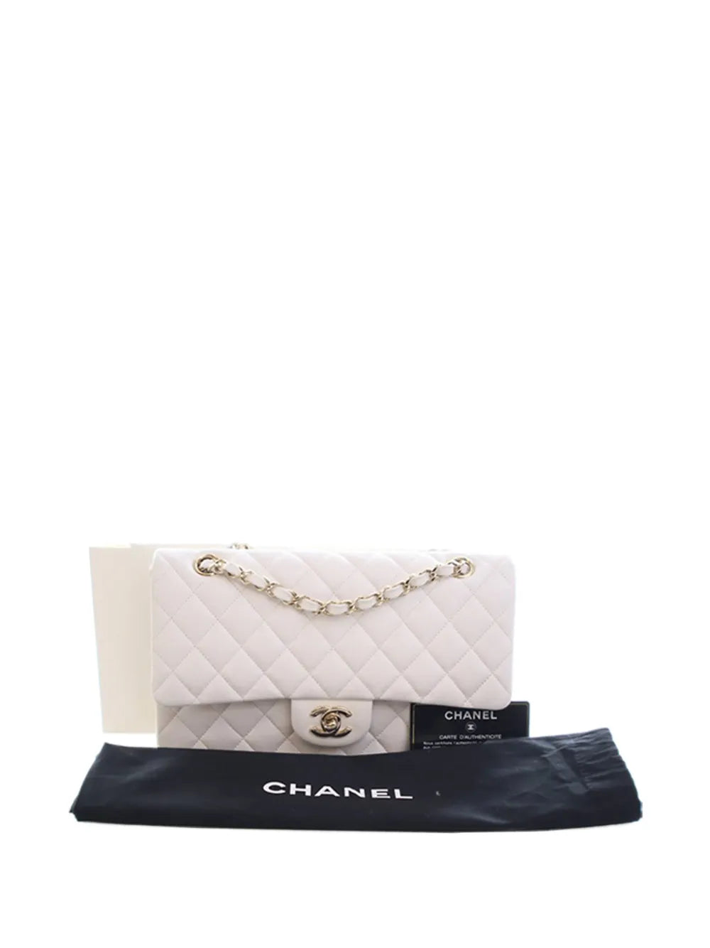 Chanel Pre Owned 2019 Medium Classic Caviar Double Flap Shoulder Bag — Same as shown — Size One Size — Side View