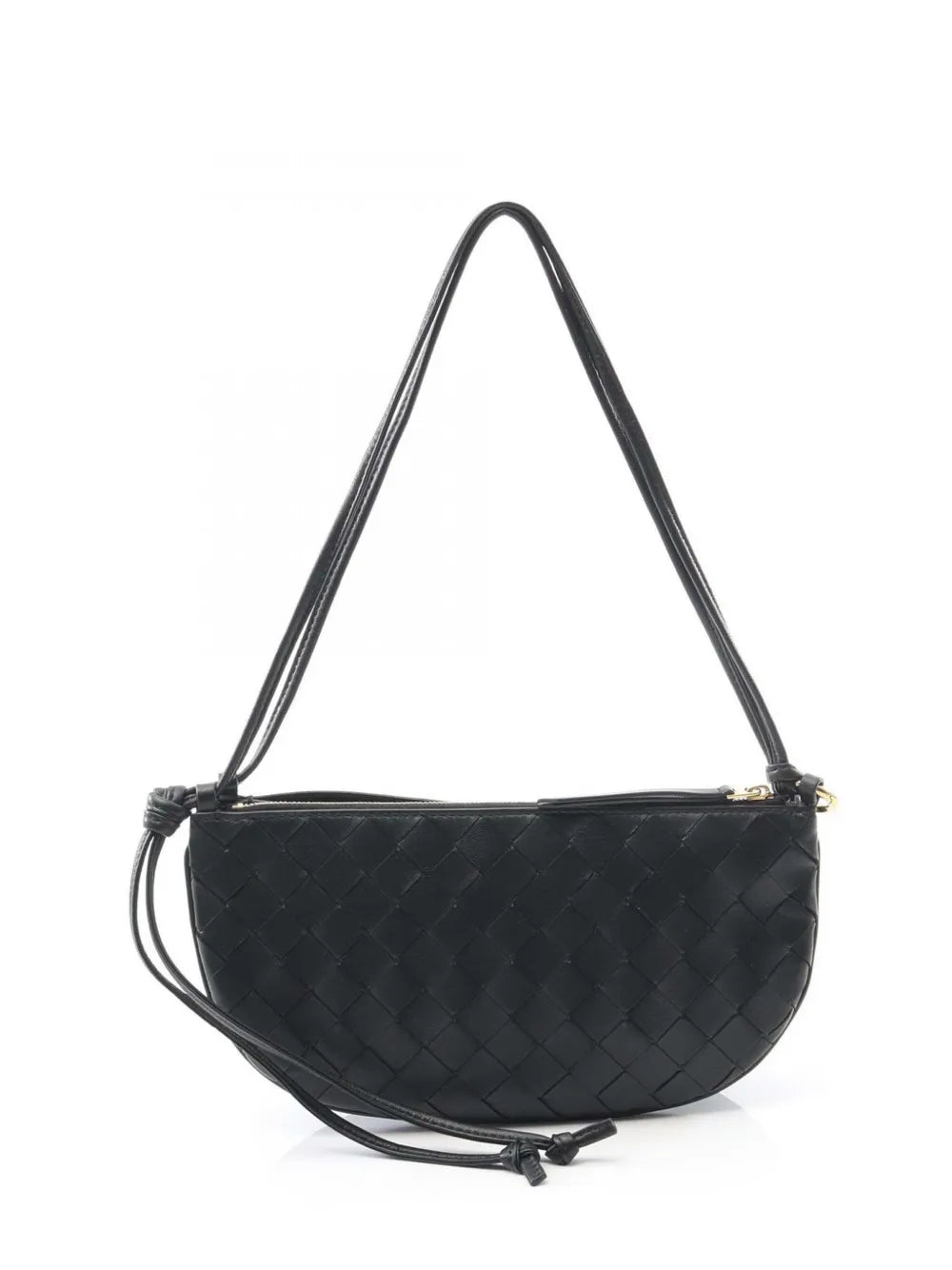 Bottega Veneta Pre Owned 2012 2025 Small Lambskin Intrecciato Gemelli Double Pouch Shoulder Bag — Same as shown — Size One Size — Front View