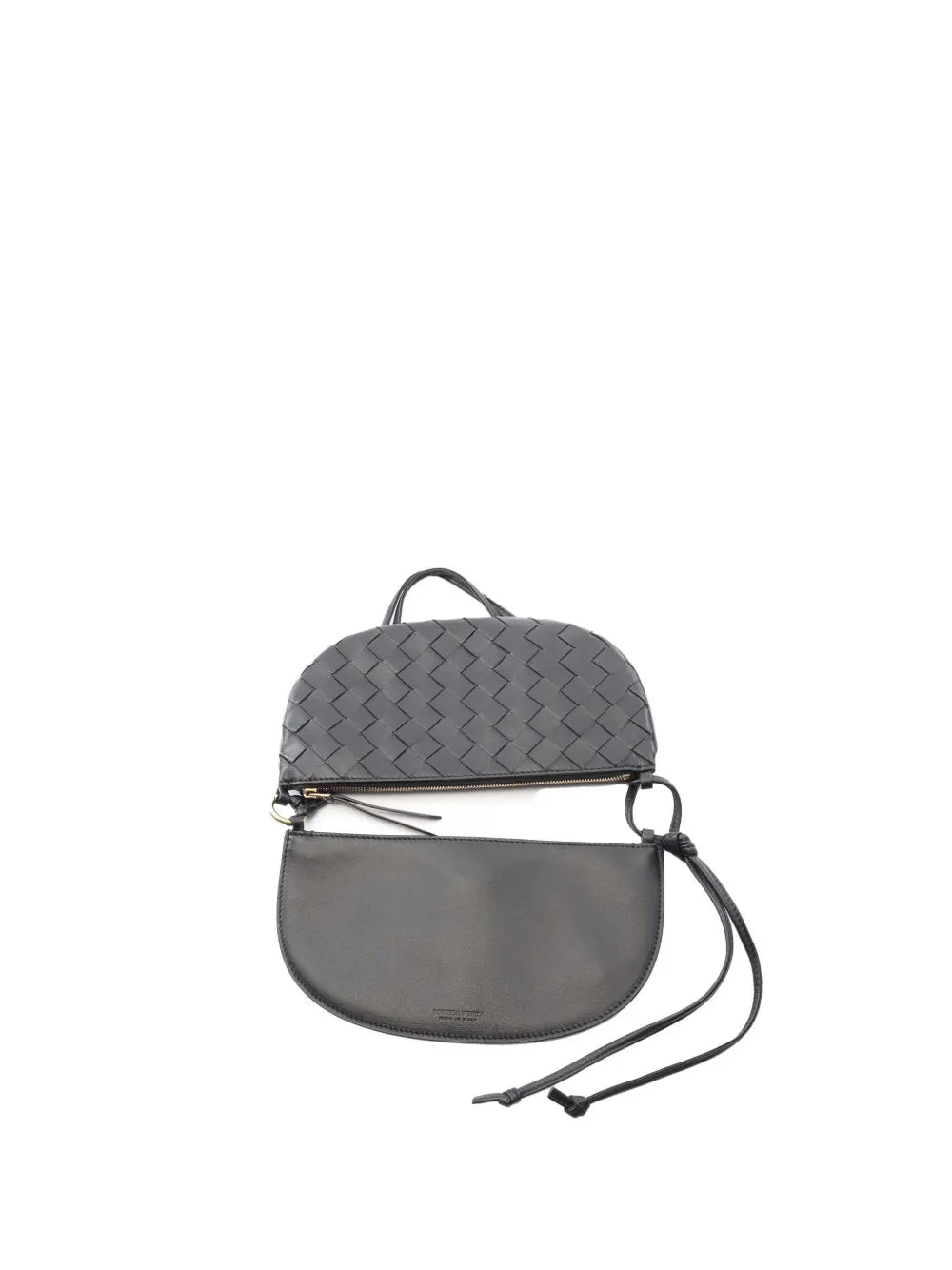 Bottega Veneta Pre Owned 2012 2025 Small Lambskin Intrecciato Gemelli Double Pouch Shoulder Bag — Same as shown — Size One Size — Side View