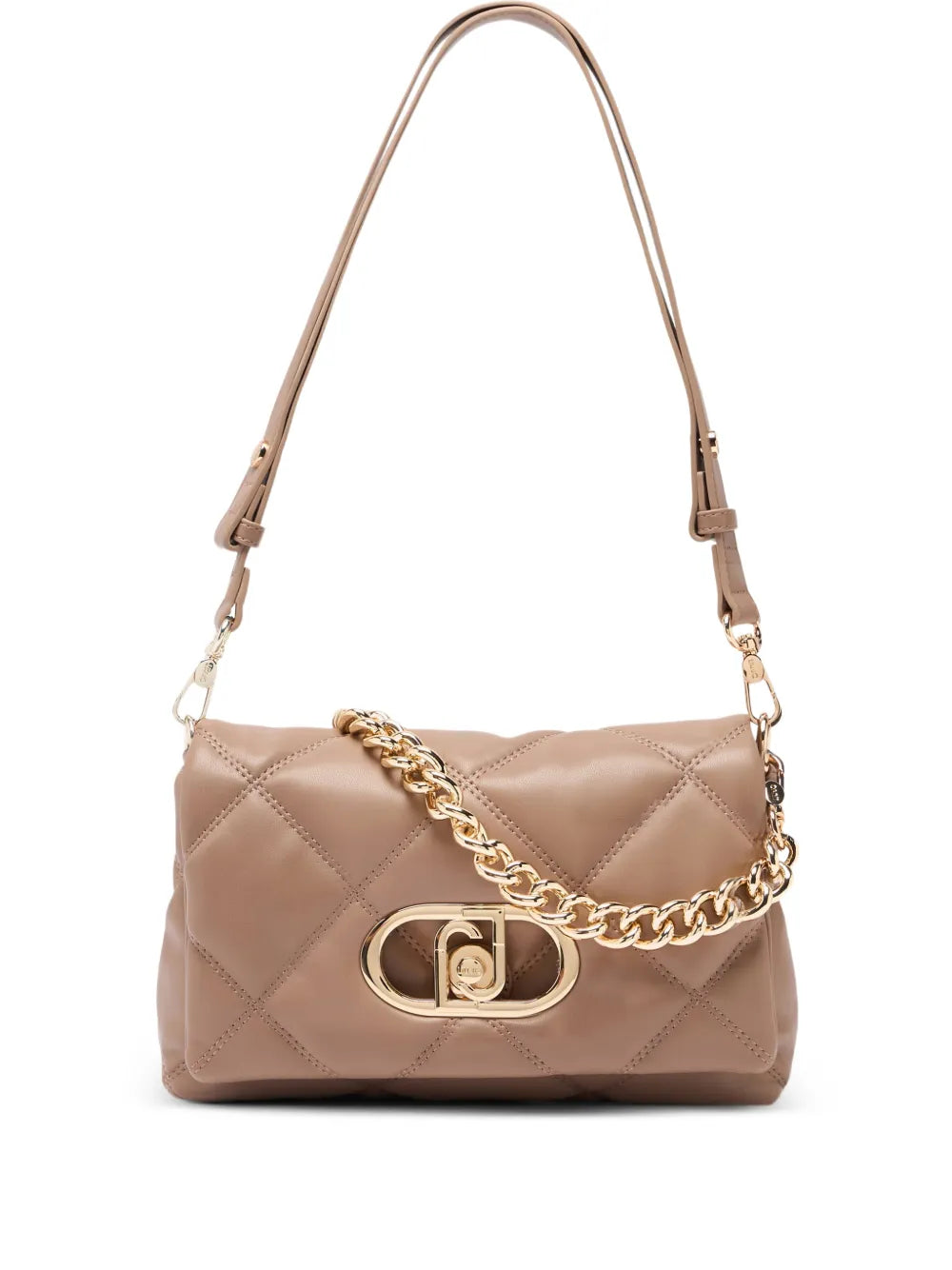 Liu Jo Lapuffy Quilted Metal Logo Shoulder Bag — Same as shown — Size One Size — Front View