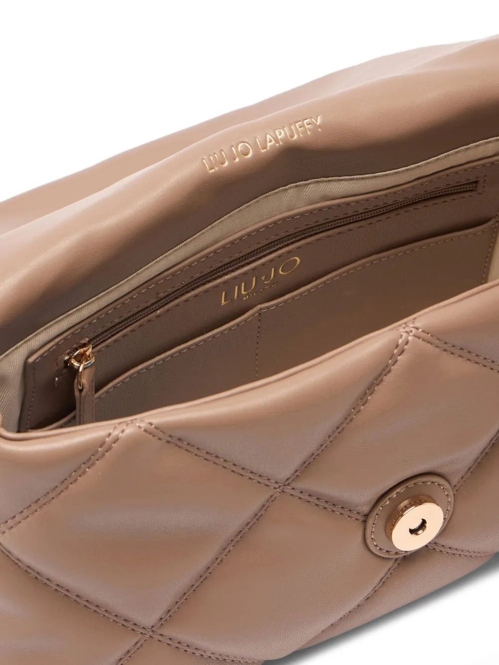 Liu Jo Lapuffy Quilted Metal Logo Shoulder Bag — Same as shown — Size One Size — Lifestyle View
