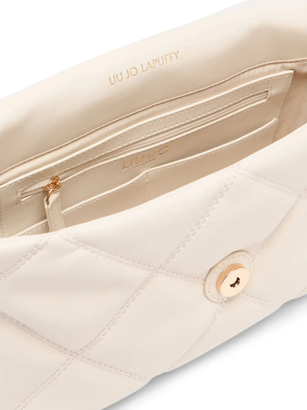 Liu Jo Lapuffy Logo Plaque Shoulder Bag — Same as shown — Size One Size — Top View