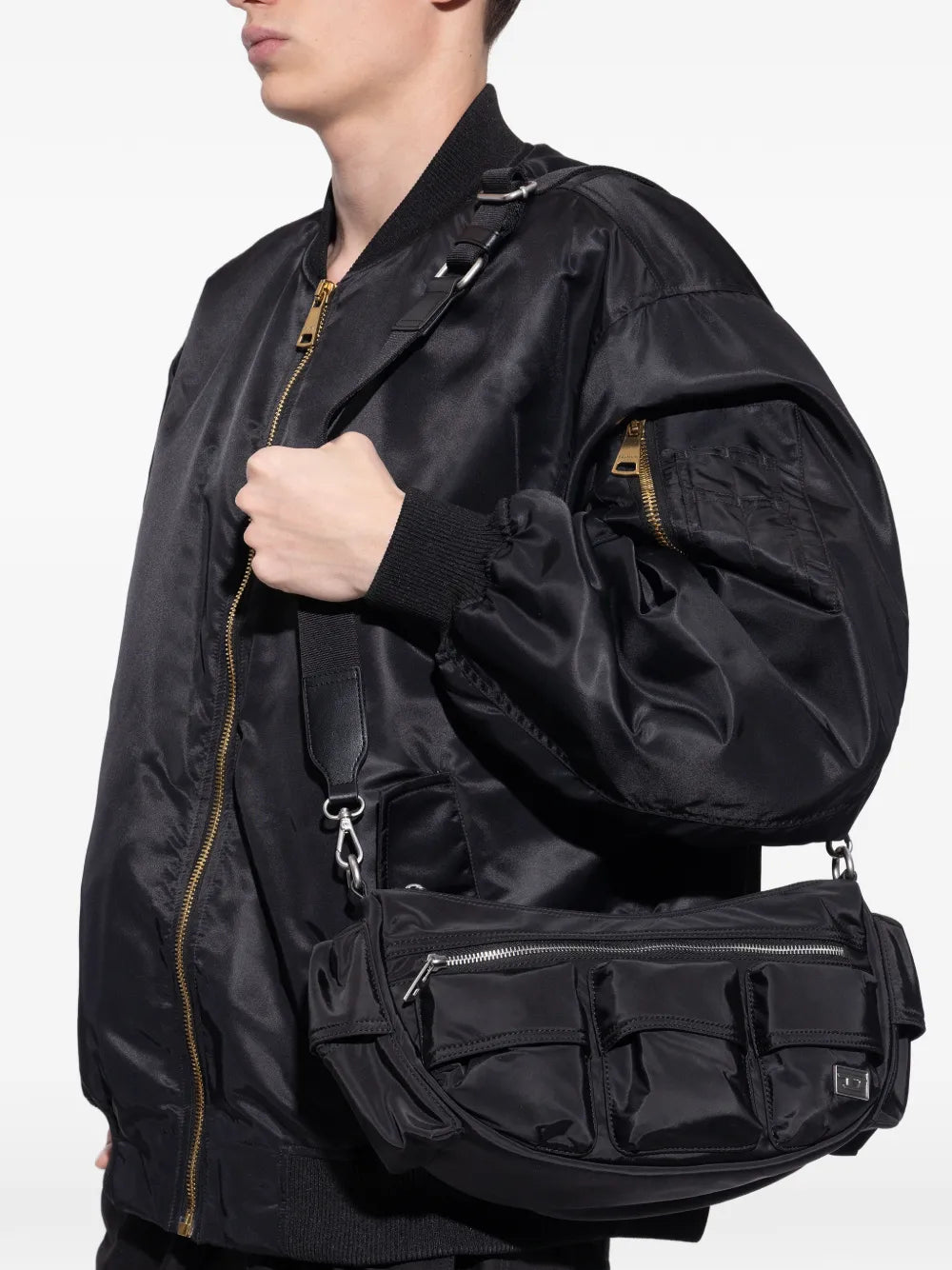 Diesel Multi Pkts Shoulder Bag — Same as shown — Size One Size — Side View
