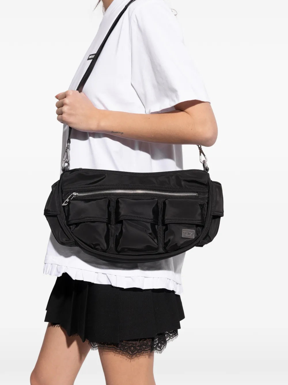 Diesel Multi Pkts Shoulder Bag — Same as shown — Size One Size — Back View