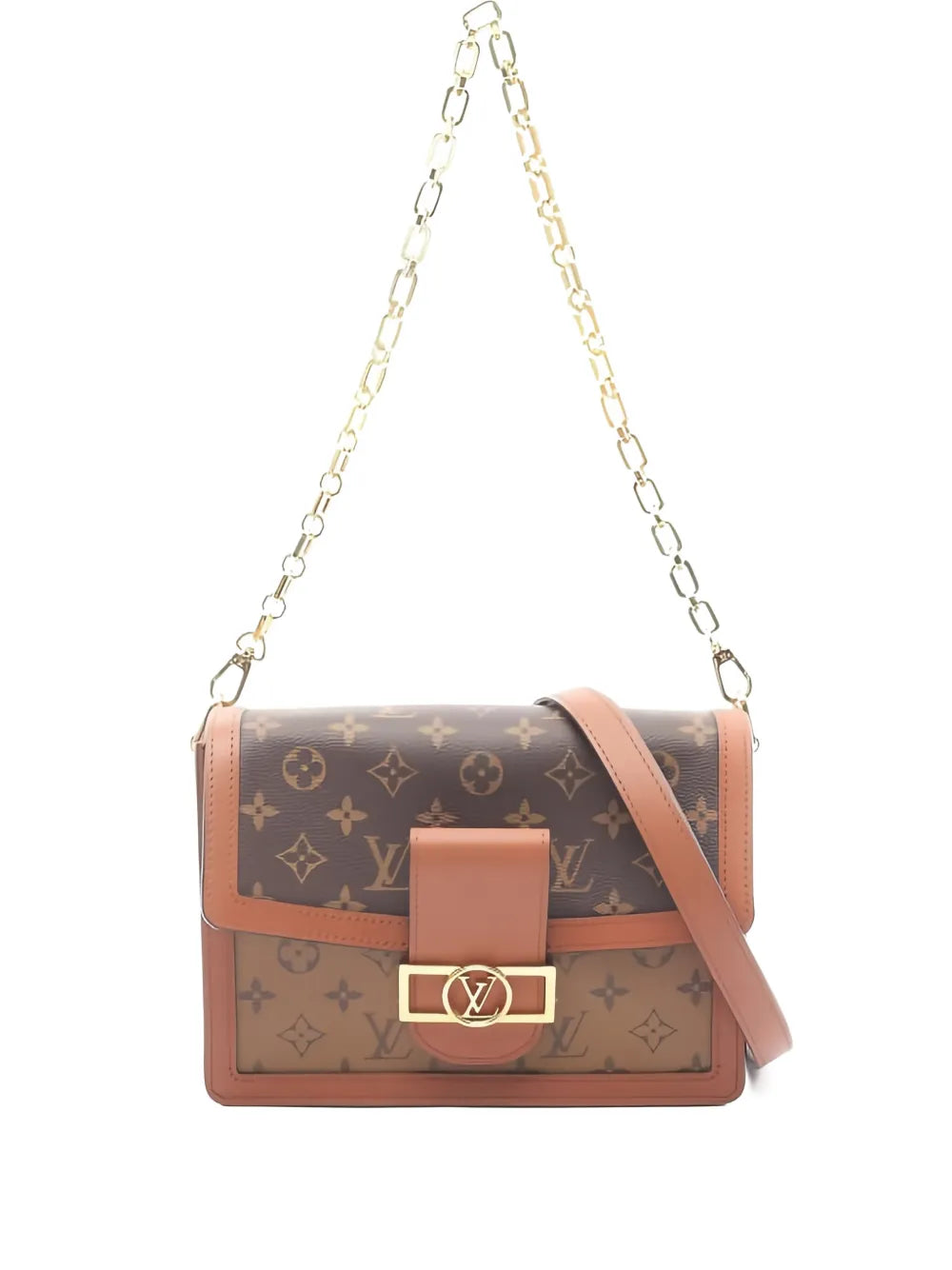 Louis Vuitton Pre Owned Monogram Pattern Chain Strap Shoulder Bag — Same as shown — Size One Size — Front View