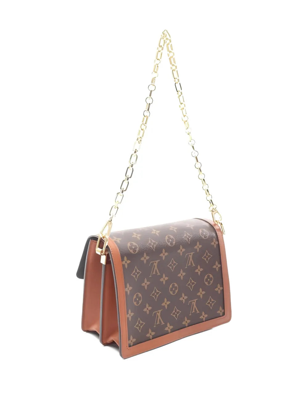 Louis Vuitton Pre Owned Monogram Pattern Chain Strap Shoulder Bag — Same as shown — Size One Size — Side View