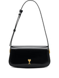 Ami Paris Paris Paris Leather Shoulder Bag — Same as shown — Size One Size — Front View