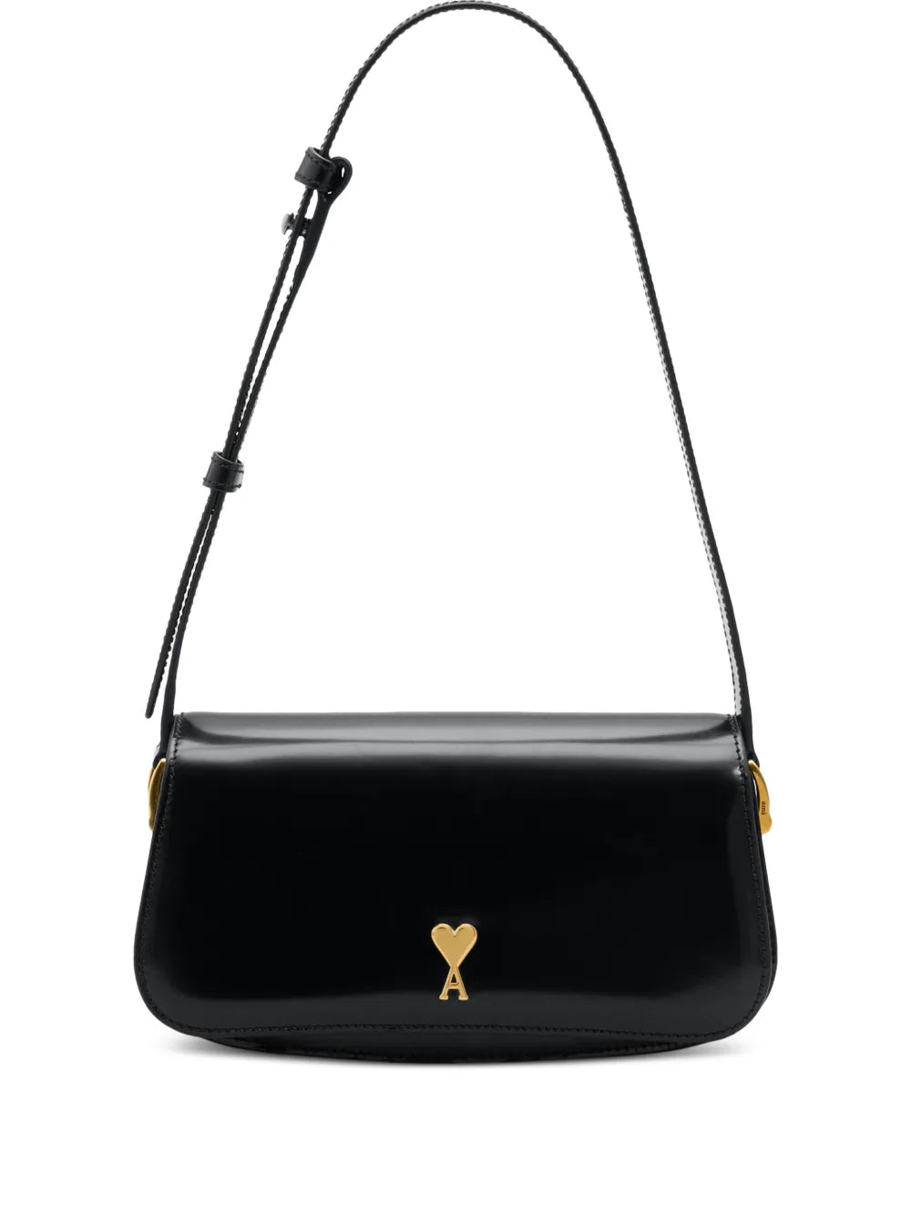 Ami Paris Paris Paris Leather Shoulder Bag — Same as shown — Size One Size — Front View