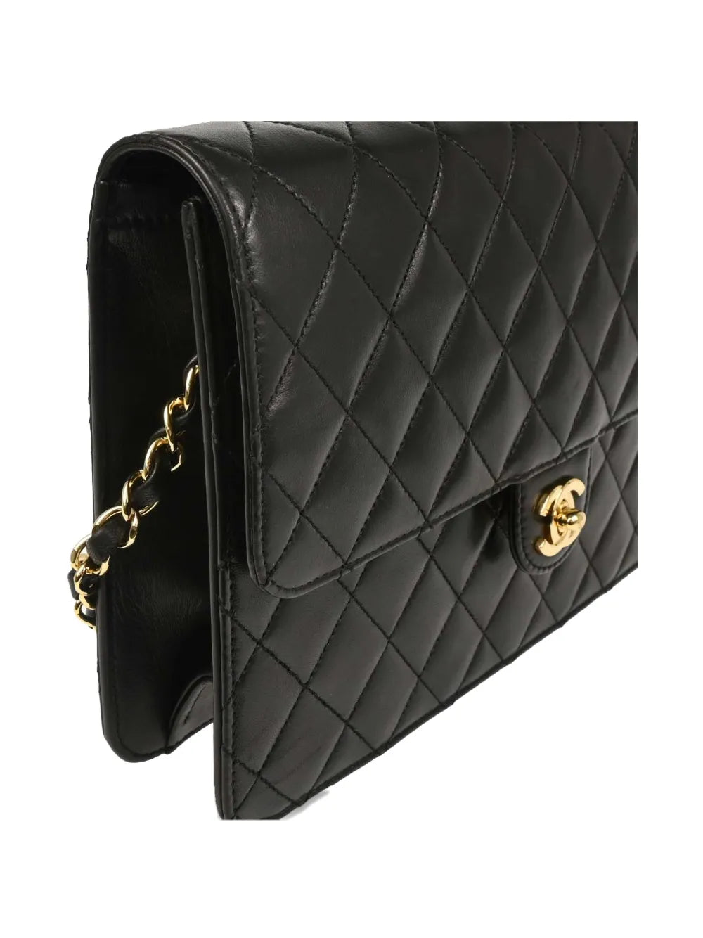 Chanel Pre Owned 2008 Medium Turn Lock Flap Shoulder Bag — Same as shown — Size One Size — Back View