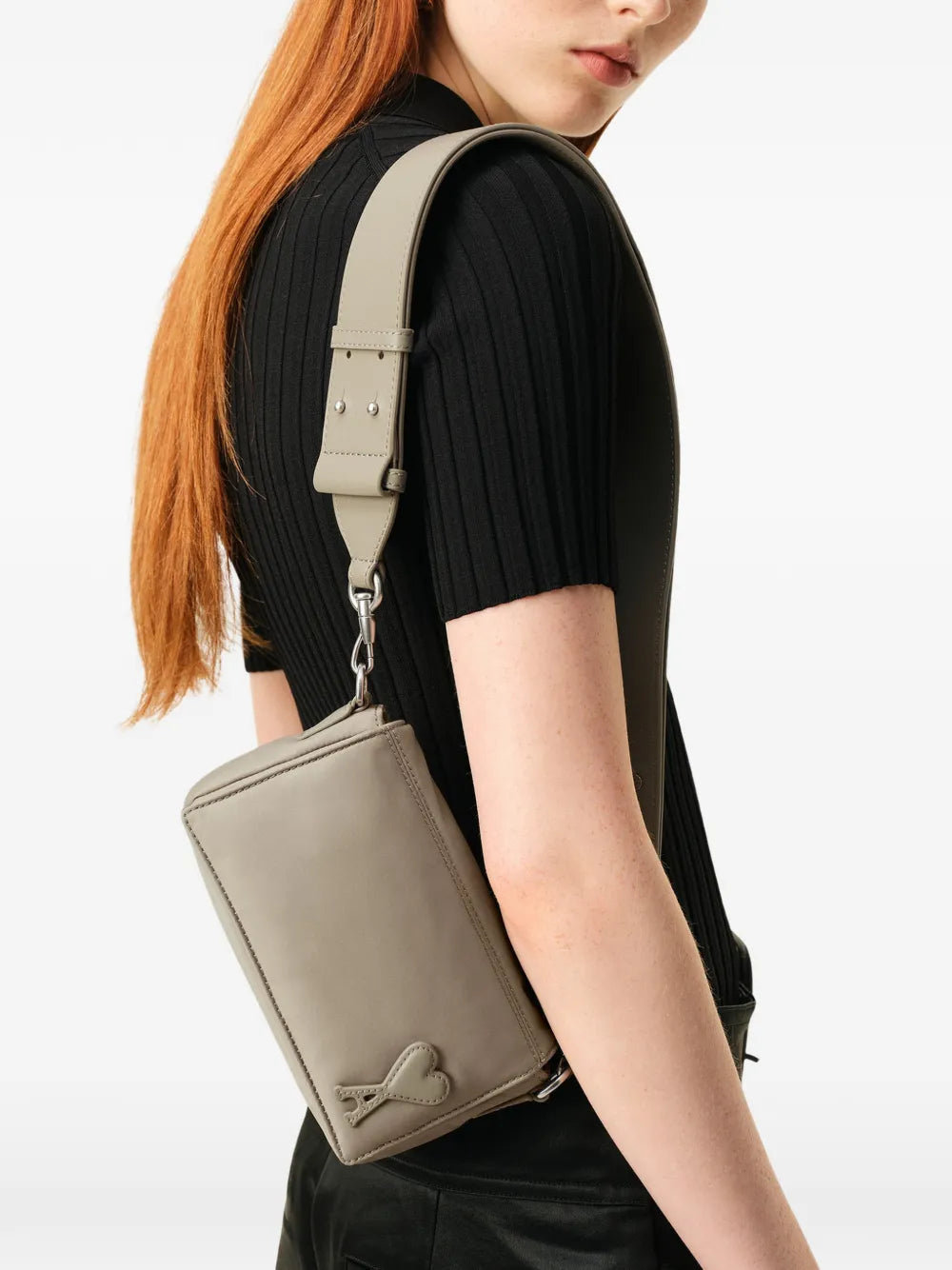 Ami Paris Marcel Padded Shoulder Bag — Same as shown — Size One Size — Side View
