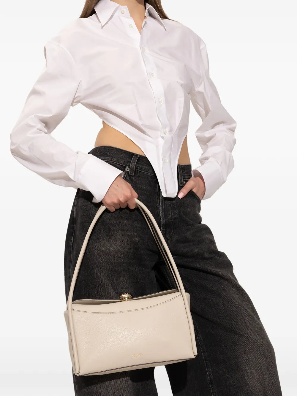 Furla Medium Nicole Leather Shoulder Bag — Same as shown — Size One Size — Side View