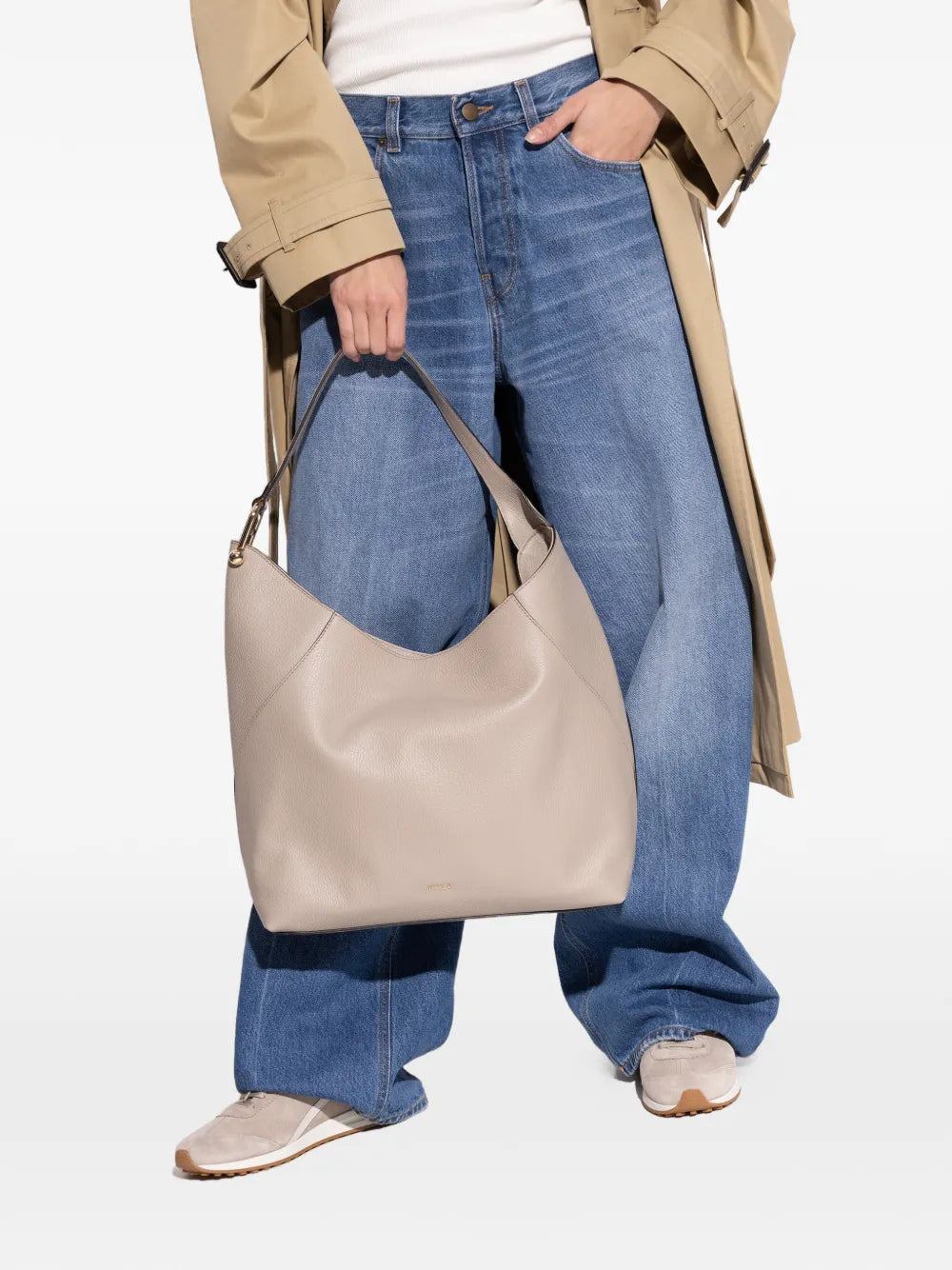 Furla Lara Grained Leather Shoulder Bag — Same as shown — Size One Size — Side View