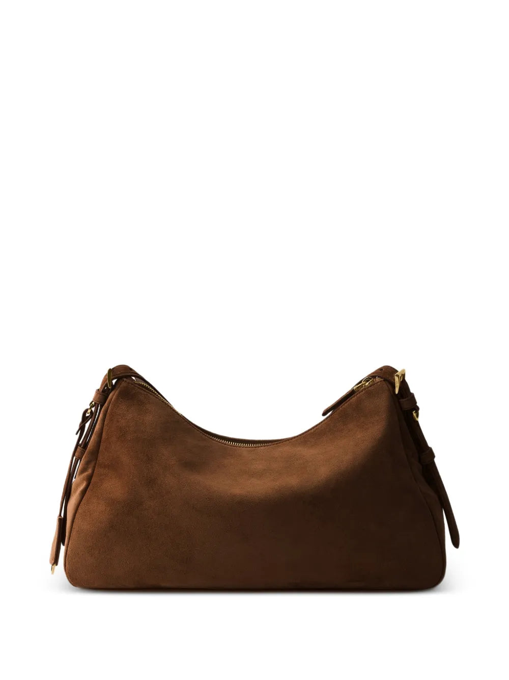 Prada Medium Aimee Suede Shoulder Bag — Same as shown — Size One Size — Side View