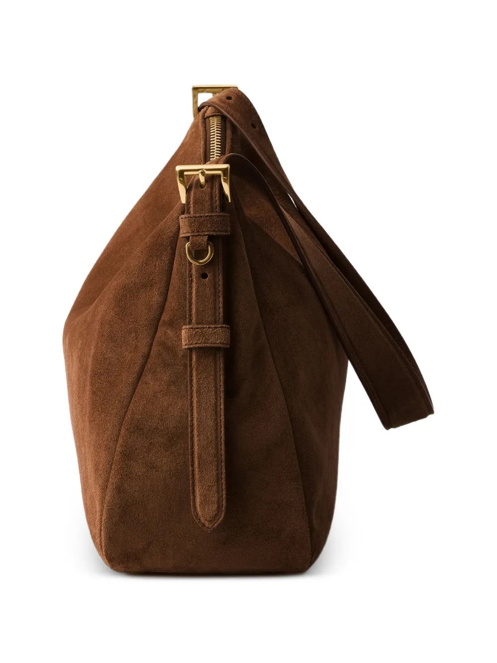 Prada Medium Aimee Suede Shoulder Bag — Same as shown — Size One Size — Top View