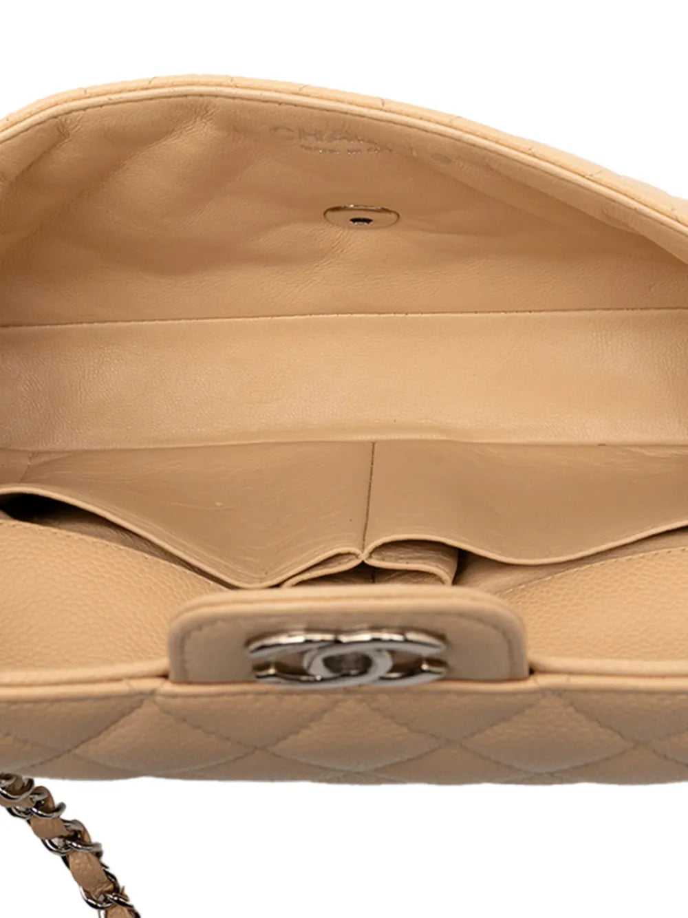 Chanel Pre Owned 2008 2009 Classic Caviar East West Single Flap Shoulder Bag — Same as shown — Size One Size — Detail View