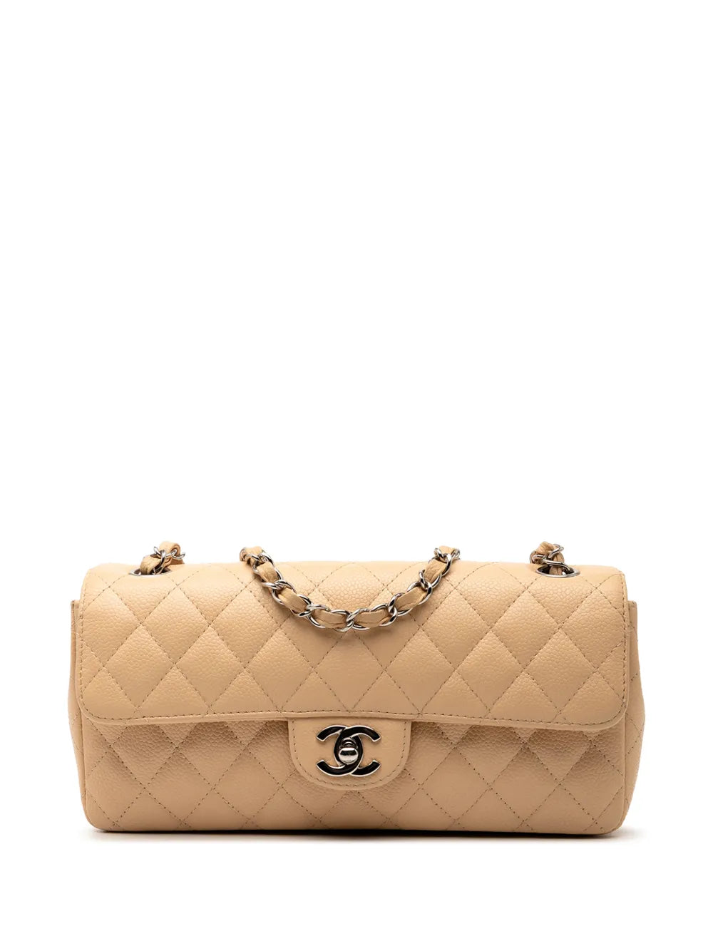 Chanel Pre Owned 2008 2009 Classic Caviar East West Single Flap Shoulder Bag — Same as shown — Size One Size — Front View