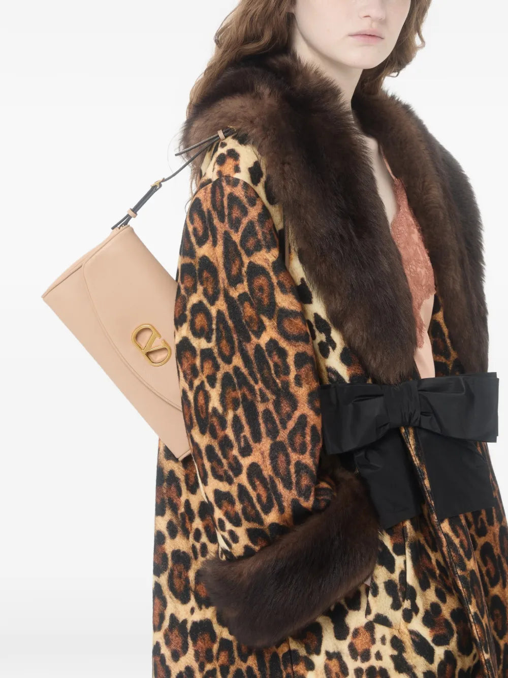 Valentino Garavani Small Devain Vlogo Shoulder Bag — Same as shown — Size One Size — Side View