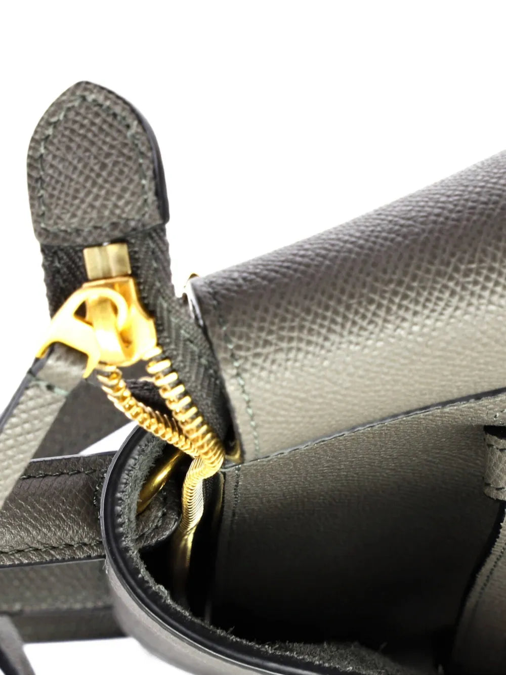 Celine Pre Owned Belt Bag Textured Leather Nano Shoulder Bag — Same as shown — Size One Size — Top View