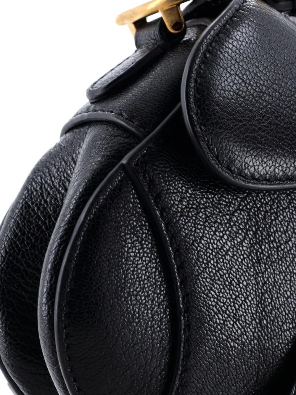 Christian Dior Pre Owned Saddle Handbag With Strap Leather Micro Shoulder Bag — Same as shown — Size One Size — Detail View
