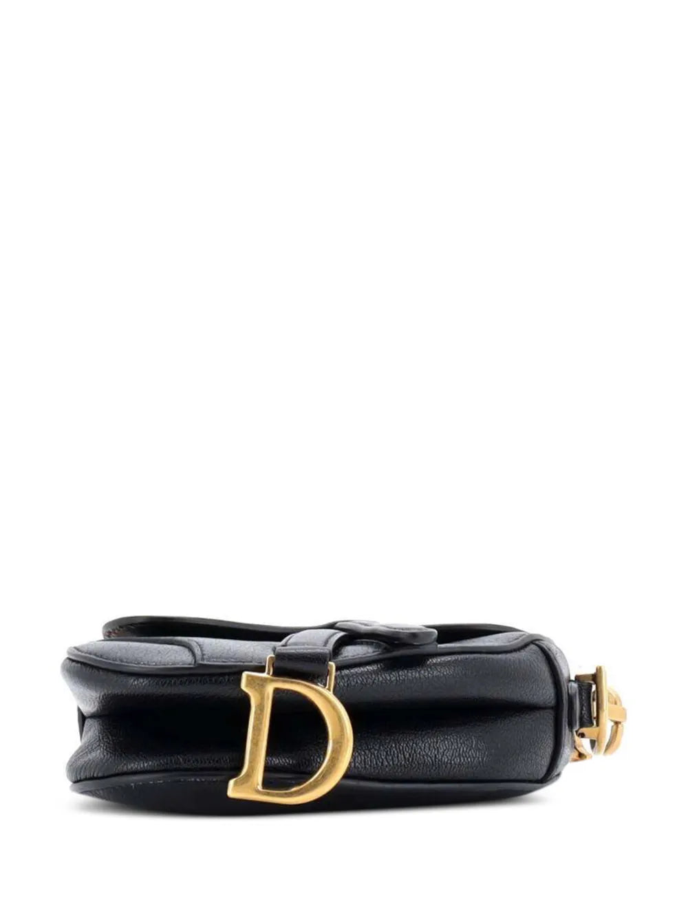 Christian Dior Pre Owned Saddle Handbag With Strap Leather Micro Shoulder Bag — Same as shown — Size One Size — Top View