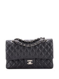 Chanel Pre Owned Classic Double Flap Bag Quilted Iridescent Caviar Medium Shoulder Bag — Same as shown — Size One Size — Front View