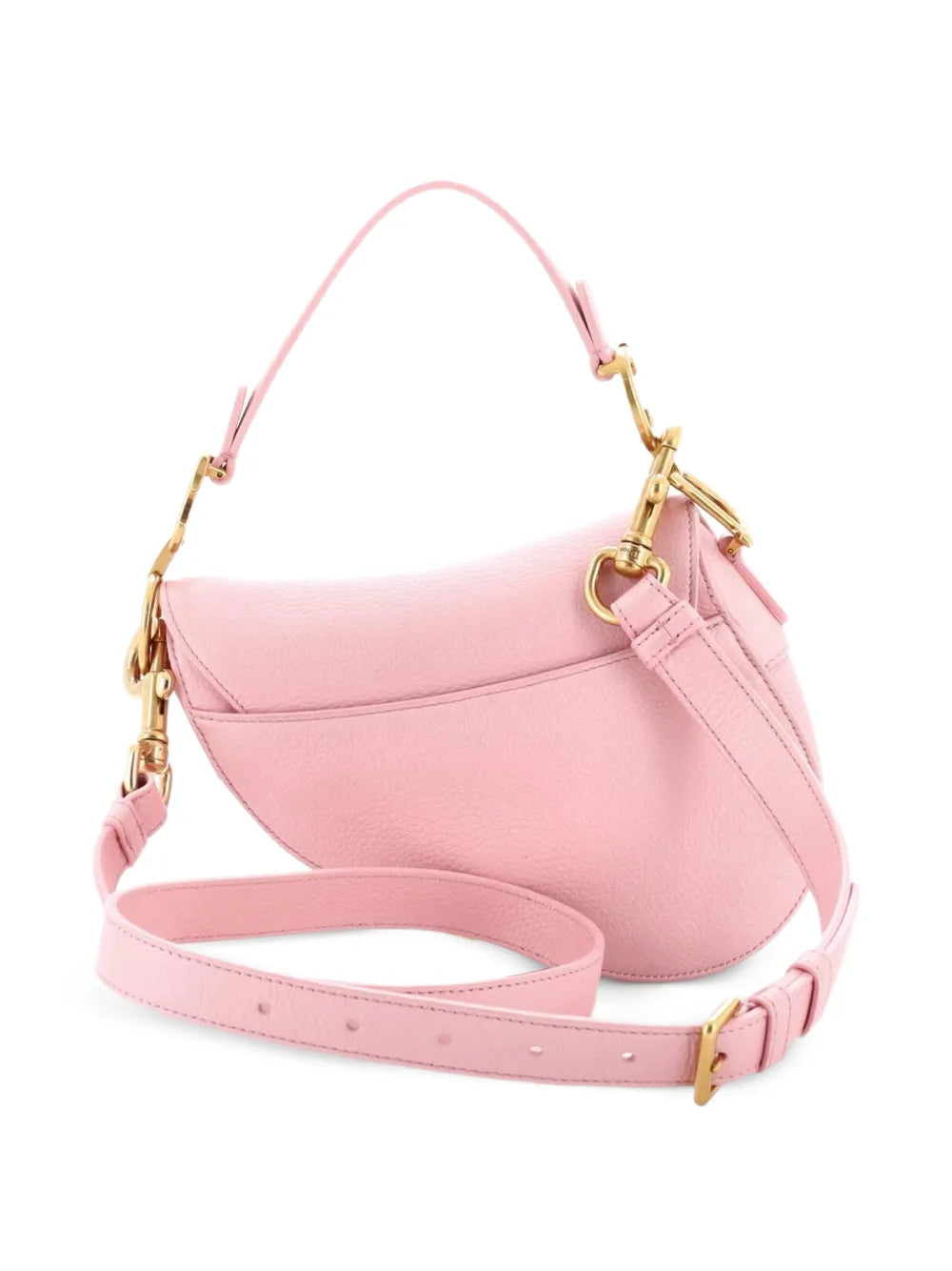 Christian Dior Pre Owned Saddle Handbag With Strap Leather Mini Shoulder Bag — Same as shown — Size One Size — Side View