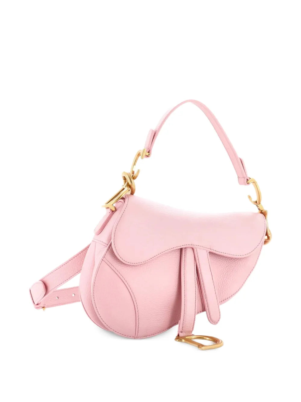 Christian Dior Pre Owned Saddle Handbag With Strap Leather Mini Shoulder Bag — Same as shown — Size One Size — Back View