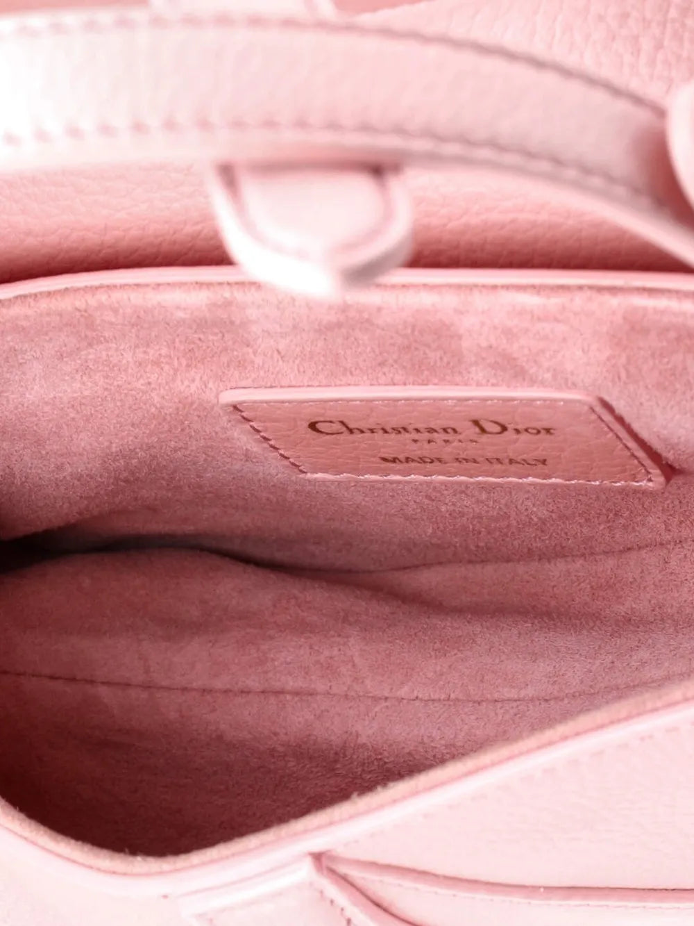 Christian Dior Pre Owned Saddle Handbag With Strap Leather Mini Shoulder Bag — Same as shown — Size One Size — Detail View